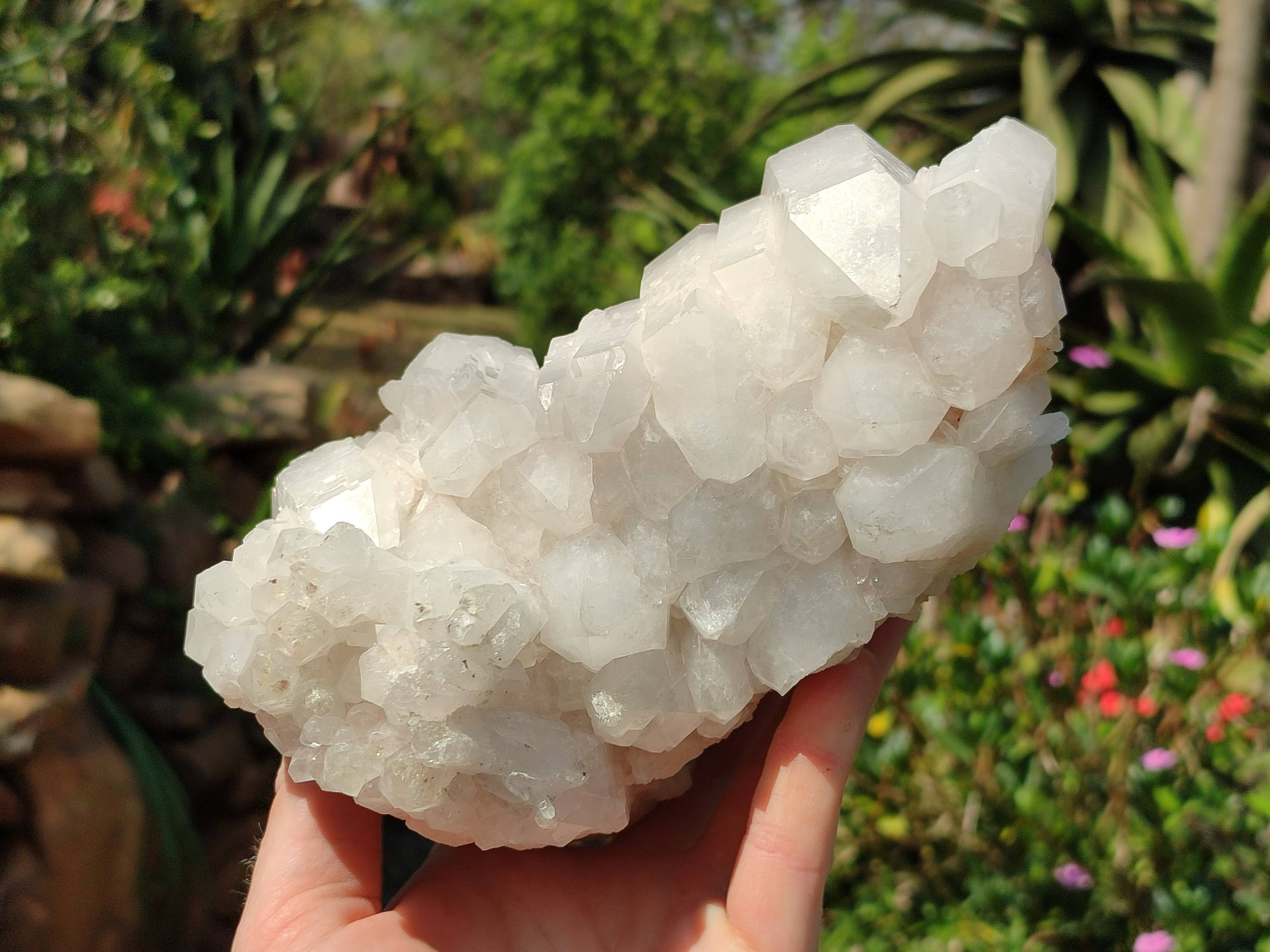 Natural Quartz Clusters x 2 From Madagascar - Toprock Gemstones and Minerals 
