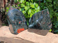 Polished Bloodstone Points x 2 From Swaziland