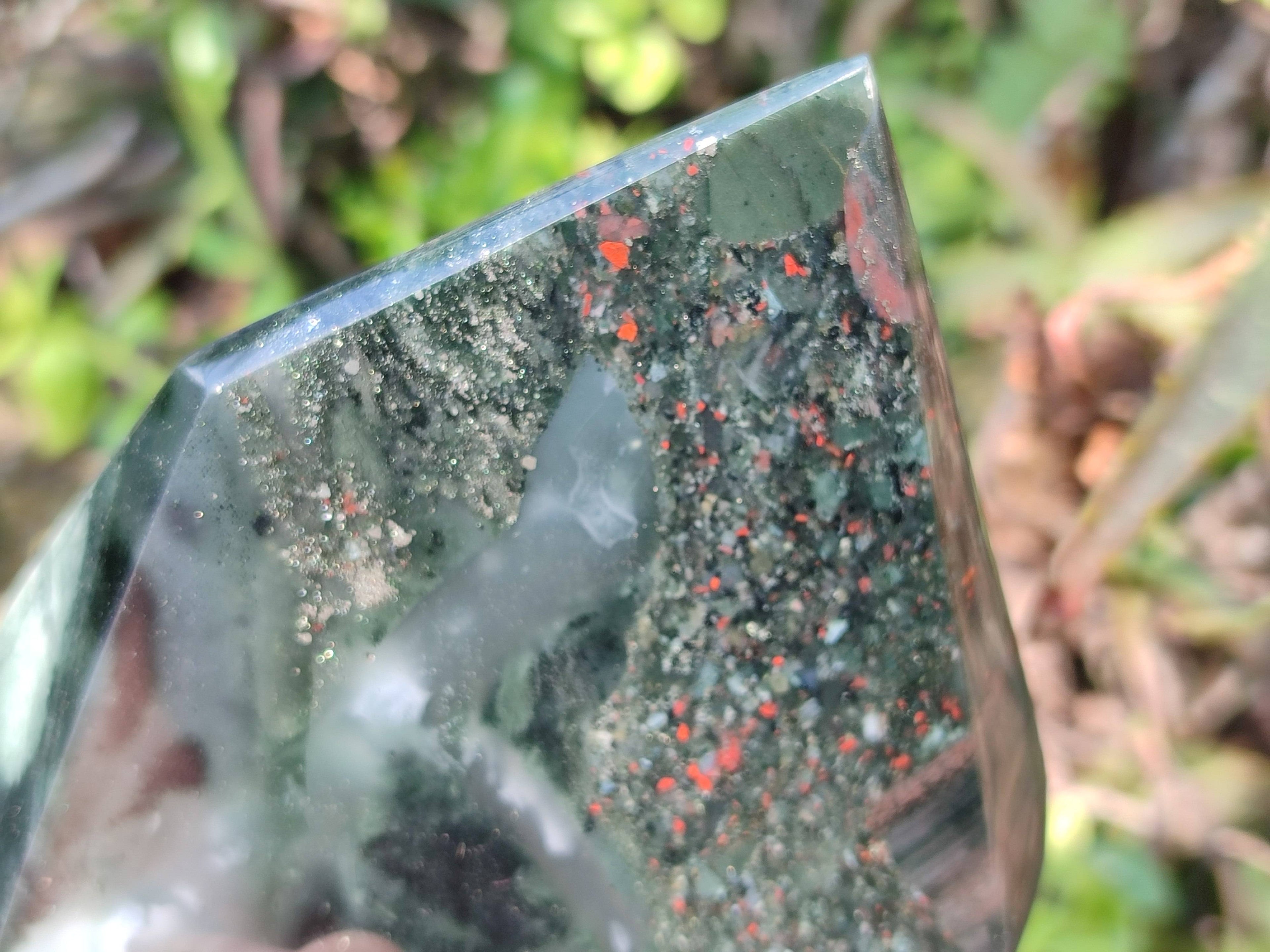 Polished Bloodstone Points x 2 From Swaziland - Toprock Gemstones and Minerals 