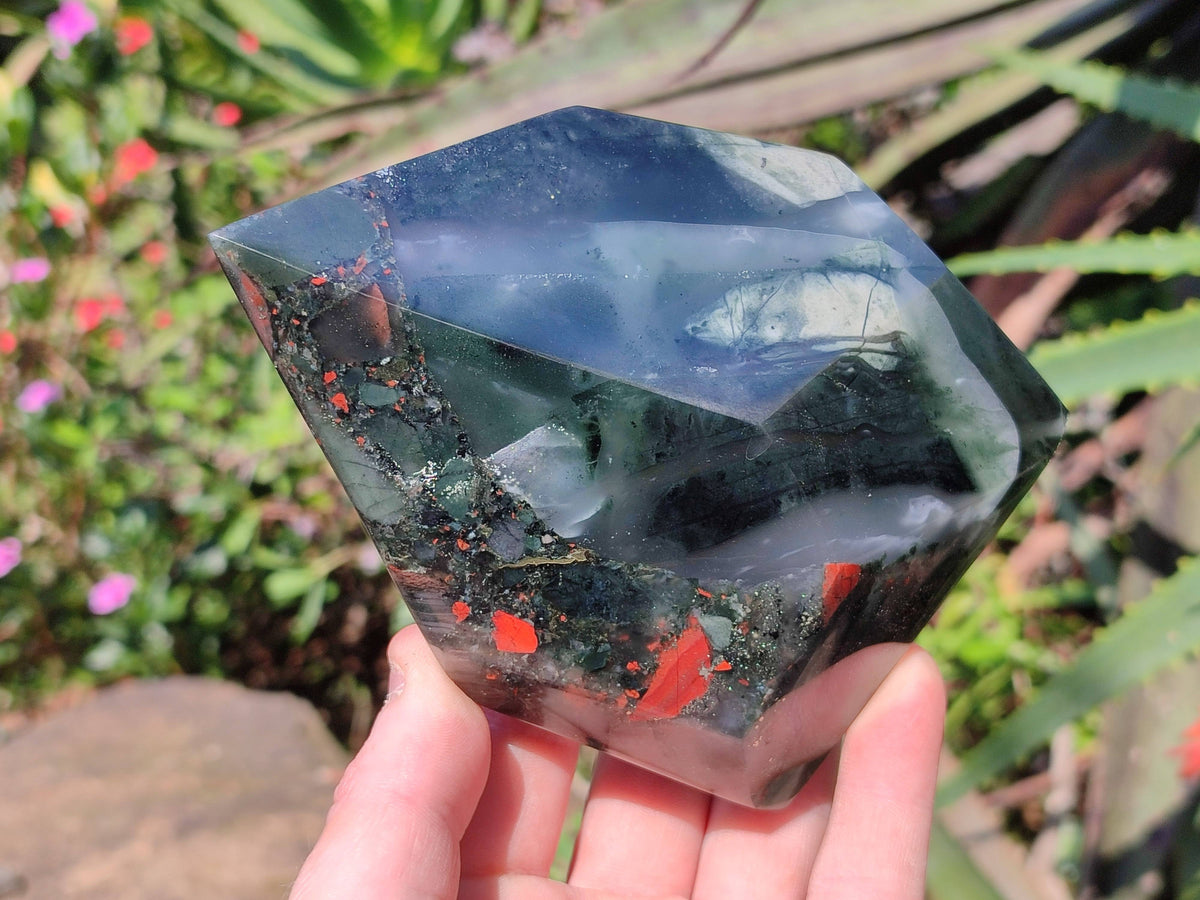Polished Bloodstone Points x 2 From Swaziland - Toprock Gemstones and Minerals 