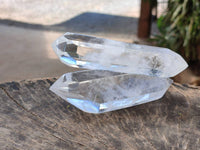 Double Terminated Polished 'Wand' Quartz Crystals x 6 From Madagascar