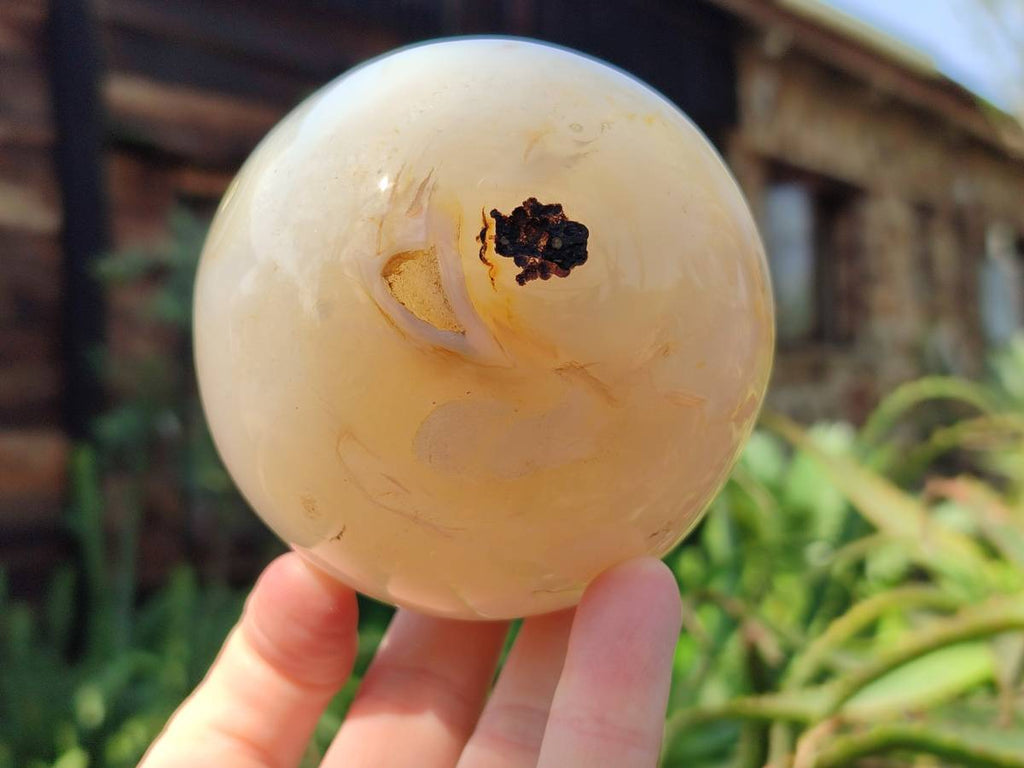 Polished Banded Agate Spheres x 2 From Madagascar - Toprock Gemstones and Minerals 