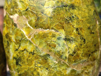Polished Green Opal Standing Free Forms x 2 From Antsirabe, Madagascar