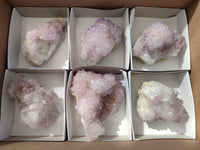 Natural Amethyst Spirit Quartz Clusters x 6 From Boekenhouthoek, South Africa