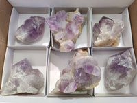 Natural Jacaranda Amethyst Quartz Crystals x 6 From Mumbwa, Zambia
