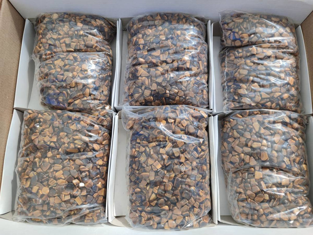 Polished Golden Tiger's Eye Mini Tumbled Stones x 6 Bags From Prieska, South Africa - Toprock Gemstones and Minerals 