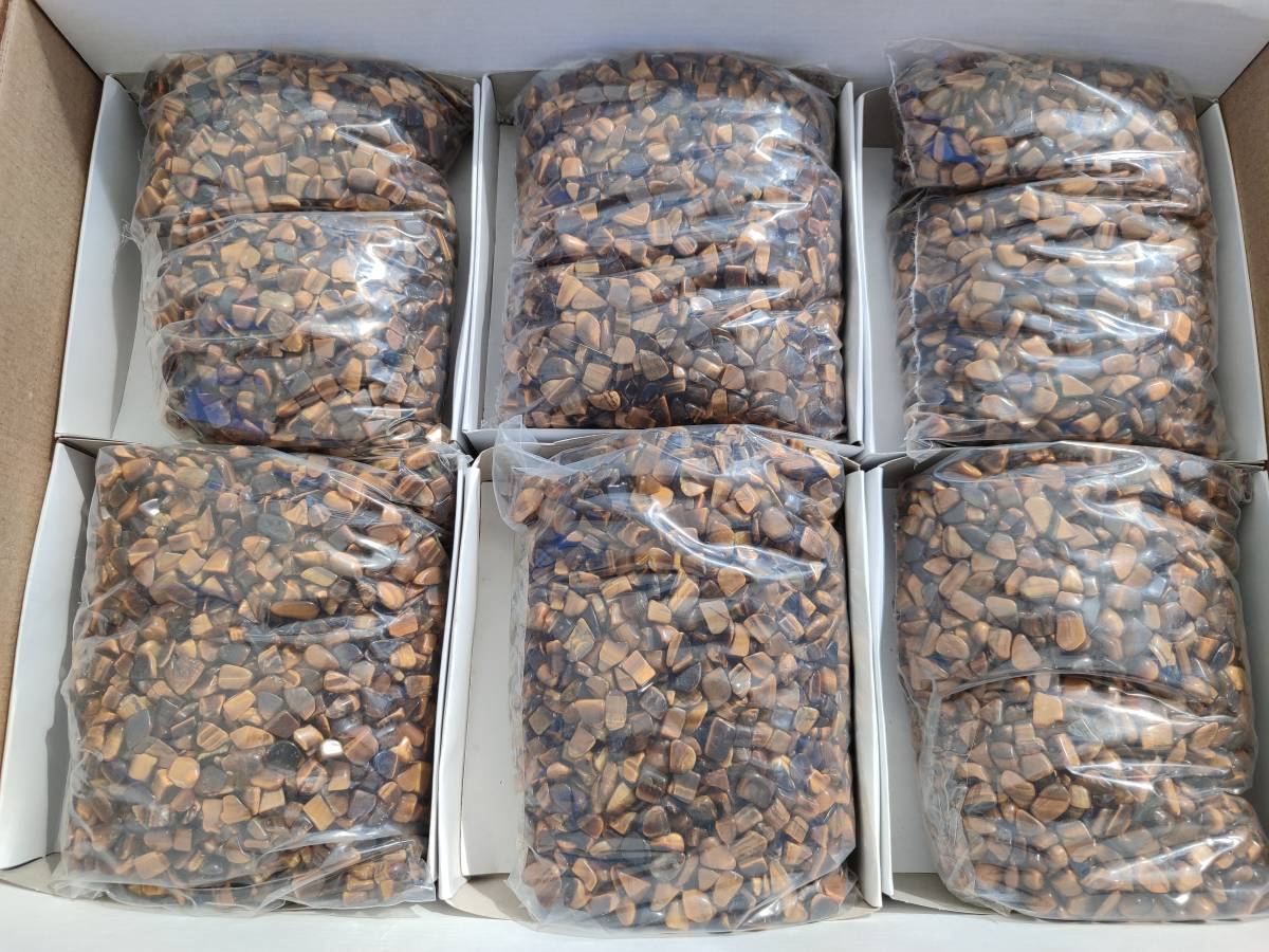 Polished Golden Tiger's Eye Mini Tumbled Stones x 6 Bags From Prieska, South Africa - Toprock Gemstones and Minerals 