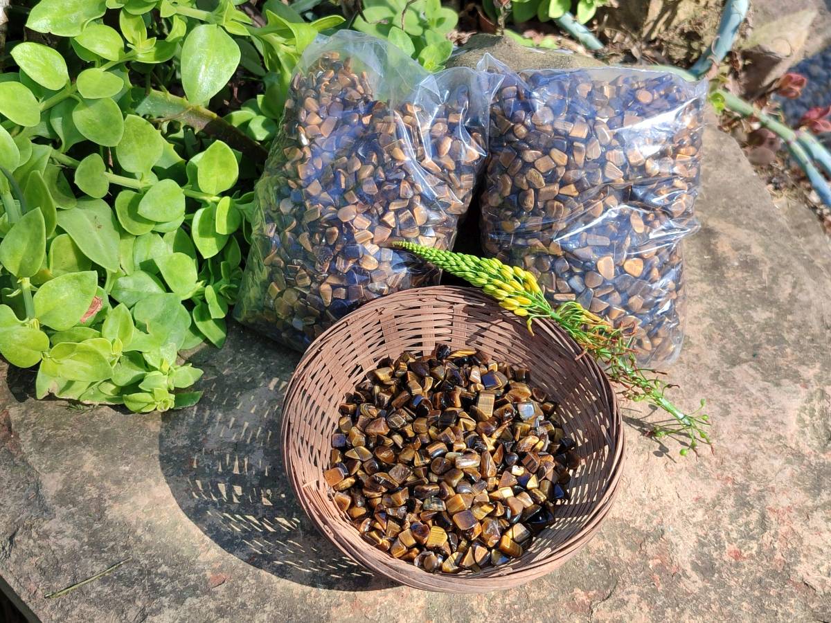 Polished Golden Tiger's Eye Mini Tumbled Stones x 6 Bags From Prieska, South Africa - Toprock Gemstones and Minerals 