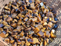 Polished Golden Tiger's Eye Mini Tumbled Stones x 6 Bags From Prieska, South Africa