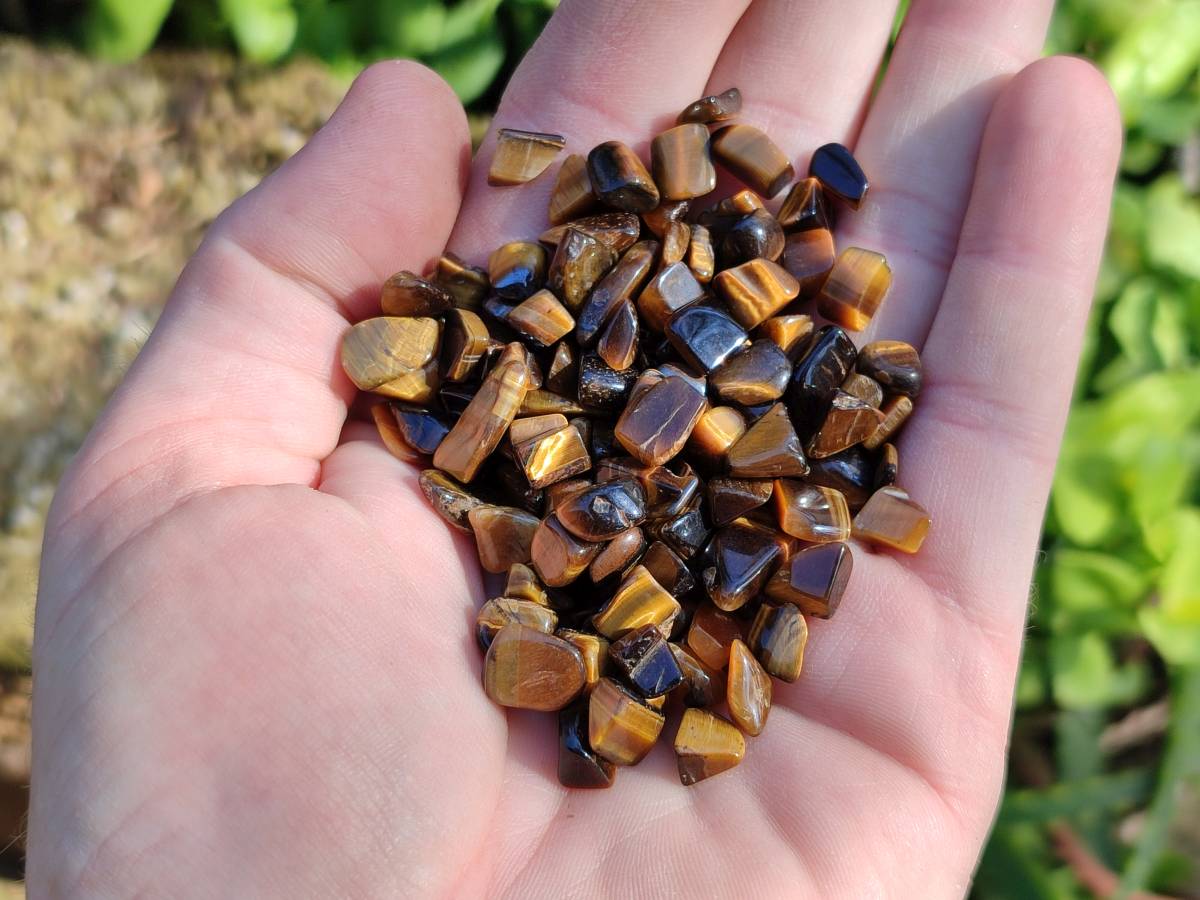 Polished Golden Tiger's Eye Mini Tumbled Stones x 6 Bags From Prieska, South Africa - Toprock Gemstones and Minerals 