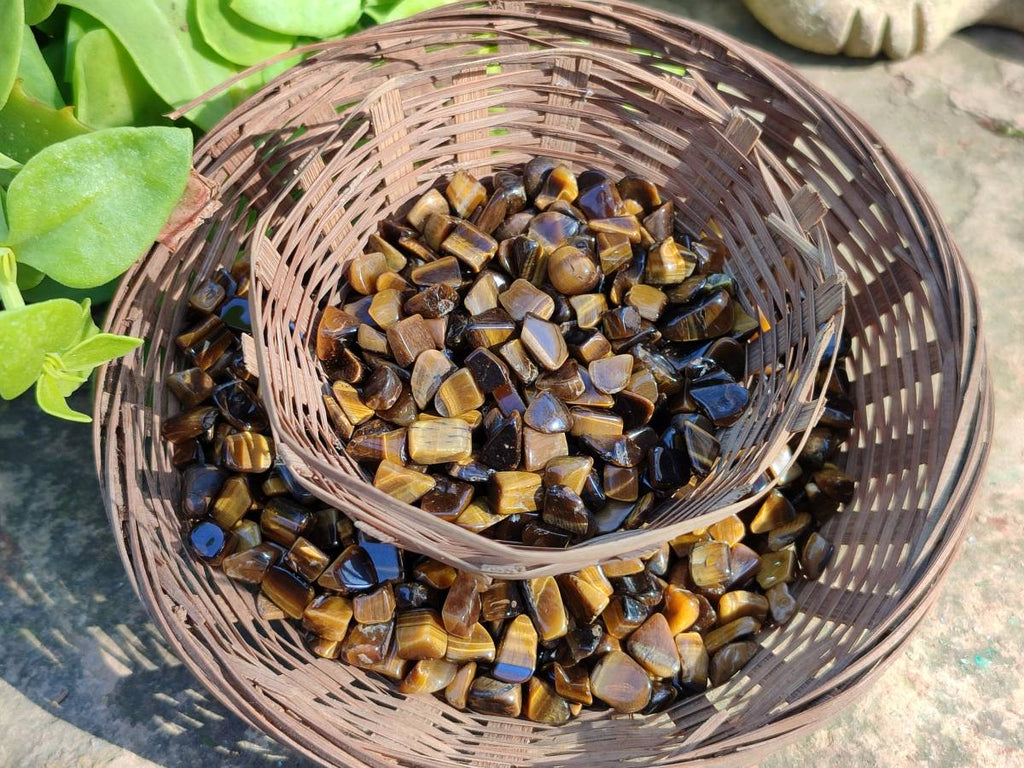 Polished Golden Tiger's Eye Mini Tumbled Stones x 6 Bags From Prieska, South Africa - Toprock Gemstones and Minerals 