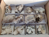 Natural Drusy Quartz Coated Calcite Pseudomorph Specimens x 12 From Alberts Mountain, Lesotho