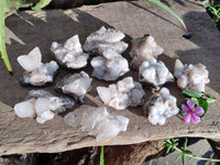 Natural Drusy Quartz Coated Calcite Pseudomorph Specimens x 12 From Alberts Mountain, Lesotho