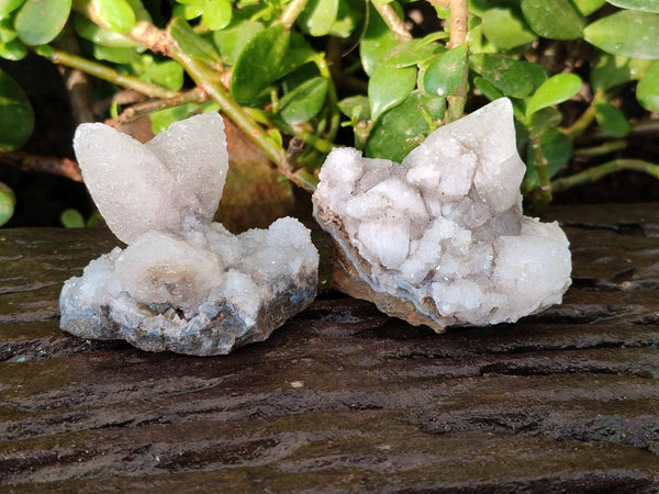 Natural Drusy Quartz Coated Calcite Pseudomorph Specimens x 12 From Alberts Mountain, Lesotho
