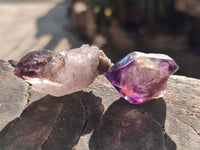 Natural Window Amethyst Crystals x 20 From Chiredzi, Zimbabwe