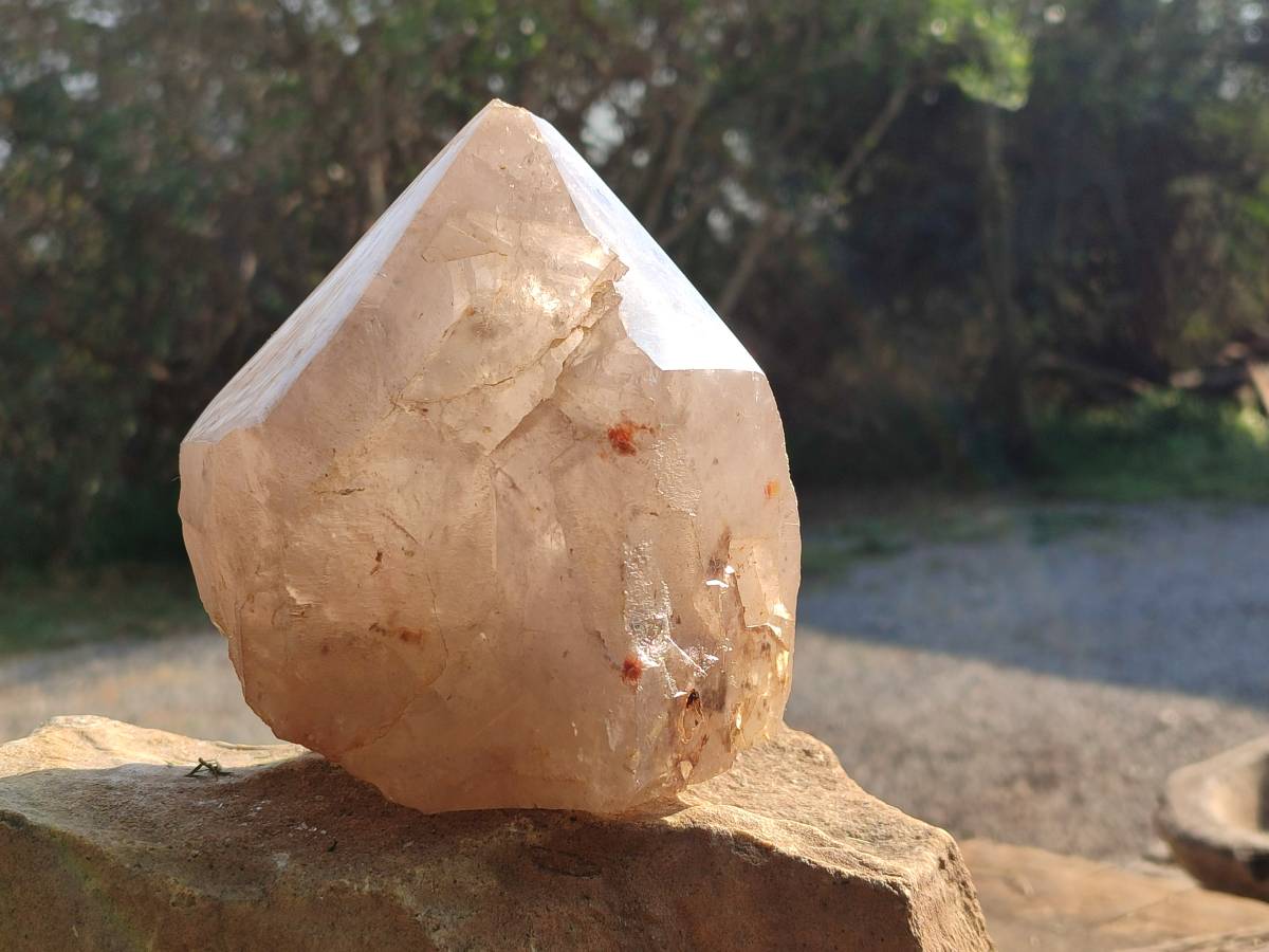 Polished Pearly Window Quartz Crystals x 1 From Madagascar - Toprock Gemstones and Minerals 