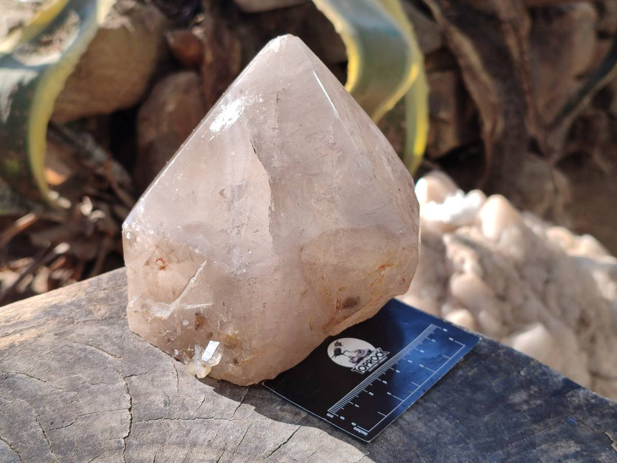 Polished Pearly Window Quartz Crystals x 1 From Madagascar - Toprock Gemstones and Minerals 