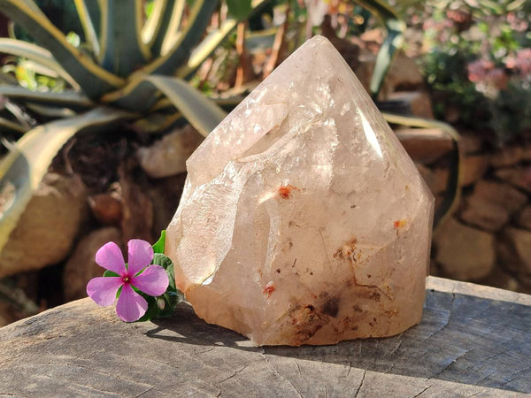 Polished Pearly Window Quartz Crystals x 1 From Madagascar