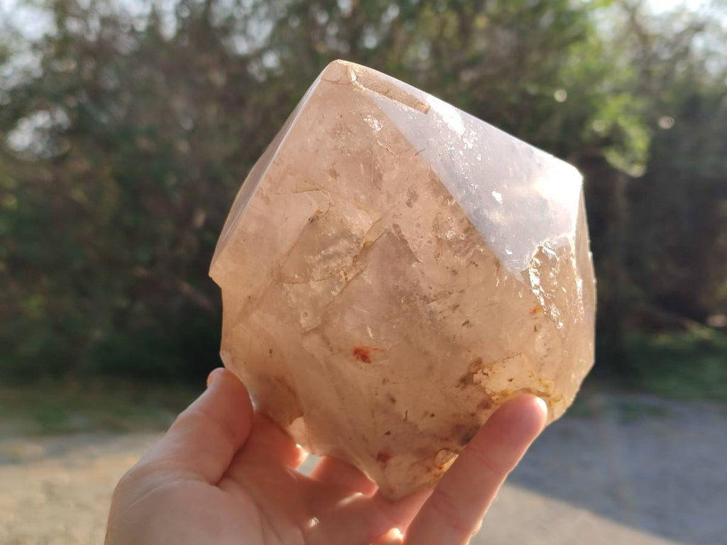 Polished Pearly Window Quartz Crystals x 1 From Madagascar - Toprock Gemstones and Minerals 