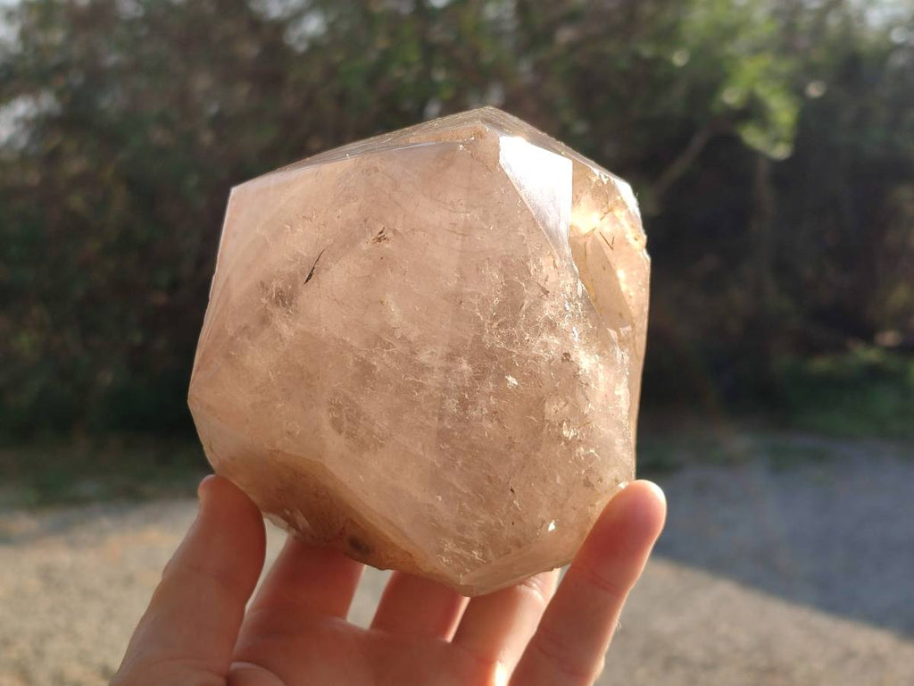 Polished Pearly Window Quartz Crystals x 1 From Madagascar - Toprock Gemstones and Minerals 