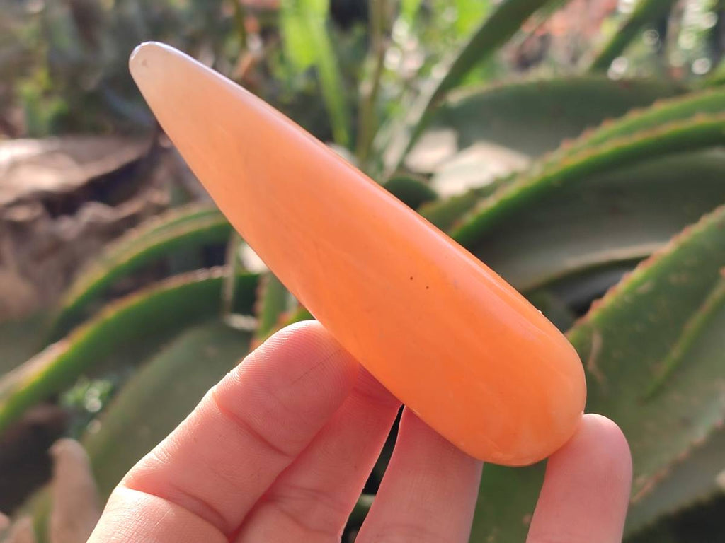 Polished Orange Twist Calcite Massage Wands x 7 From Maevantanana, Madagascar - Toprock Gemstones and Minerals 