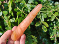 Polished Orange Twist Calcite Massage Wands x 7 From Maevantanana, Madagascar