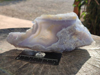 Natural Etched Blue Chalcedony Geodes x 3 From Nsanje, Malawi