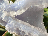 Natural Etched Blue Chalcedony Geodes x 3 From Nsanje, Malawi