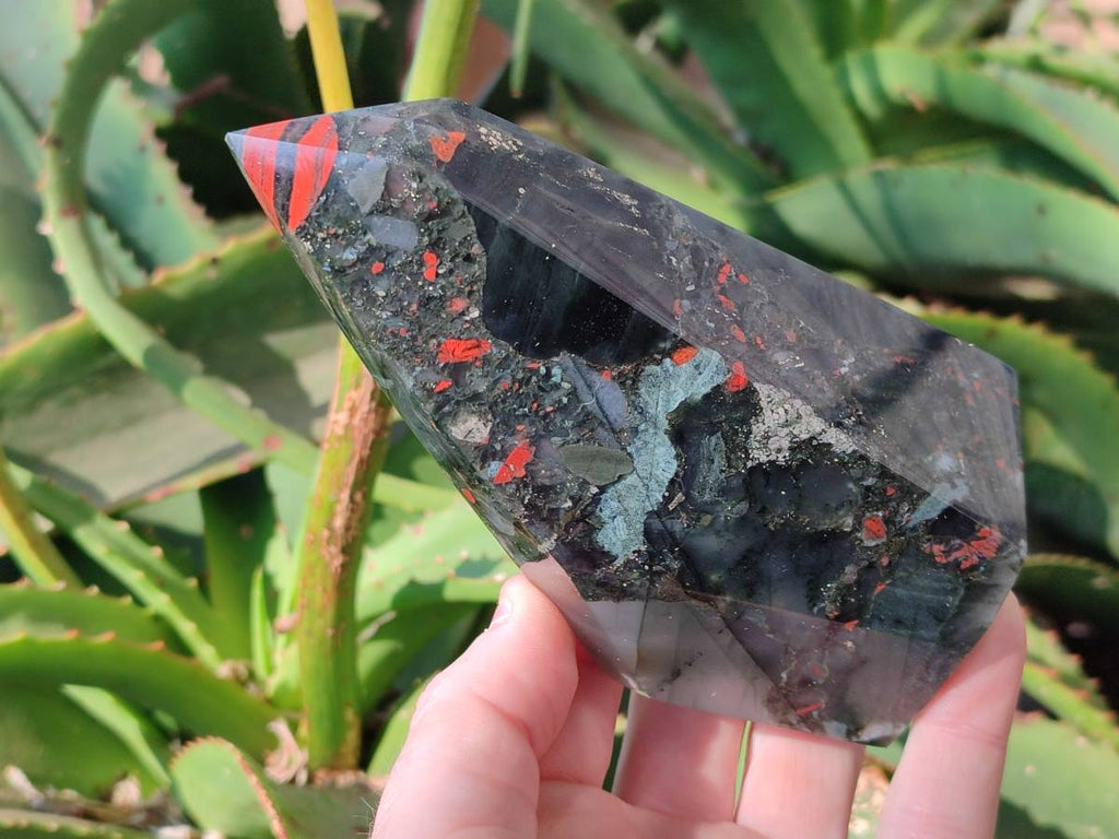 Polished Bloodstone Points x 2 From Swaziland - Toprock Gemstones and Minerals 
