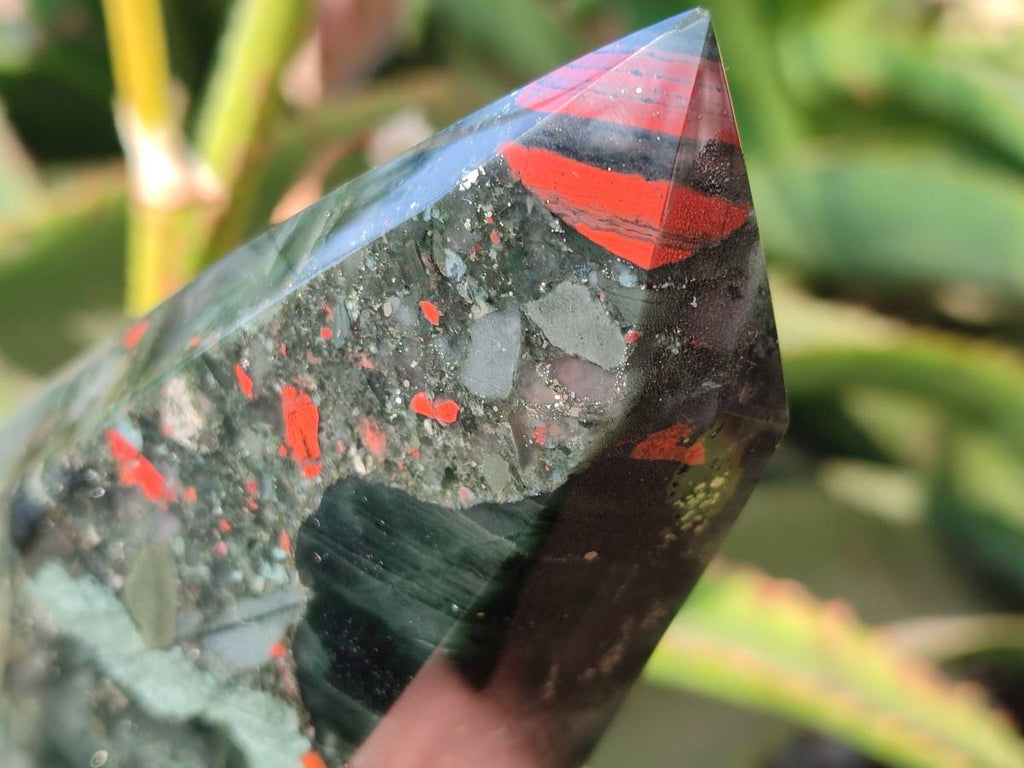 Polished Bloodstone Points x 2 From Swaziland - Toprock Gemstones and Minerals 