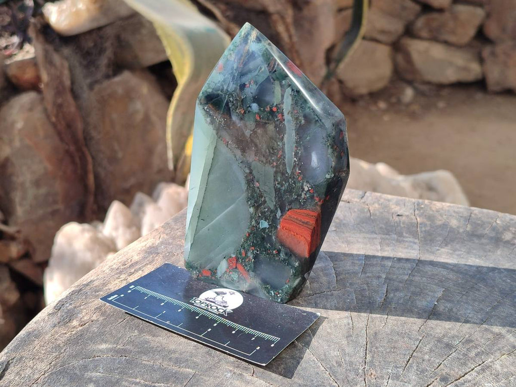 Polished Bloodstone Points x 2 From Swaziland - Toprock Gemstones and Minerals 