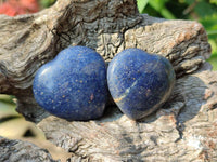 Polished Lazulite Hearts x 35 From Madagascar