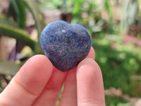 Polished Lazulite Hearts x 35 From Madagascar