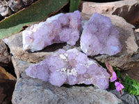 Natural Amethyst Spirit Quartz Clusters x 3 From Boekenhouthoek, South Africa