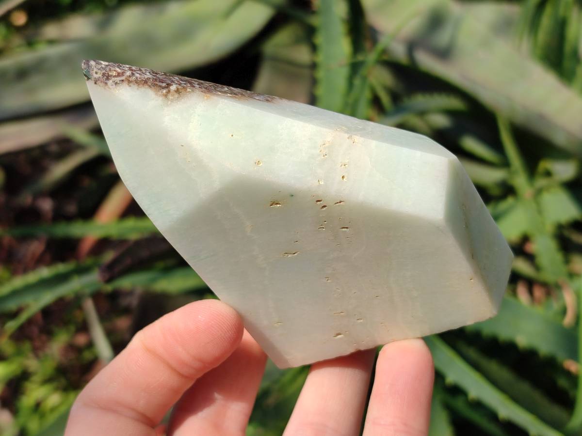 Polished Blue Smithsonite Aragonite Point x 2 From Congo - Toprock Gemstones and Minerals 