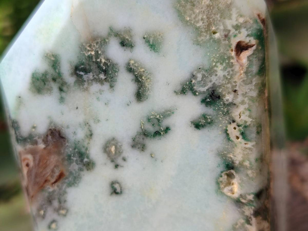 Polished Blue Smithsonite Aragonite Point x 2 From Congo - Toprock Gemstones and Minerals 