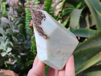 Polished Blue Smithsonite Aragonite Point x 2 From Congo
