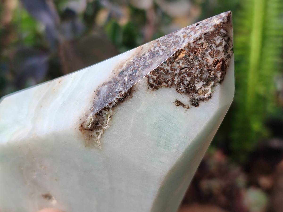 Polished Blue Smithsonite Aragonite Point x 2 From Congo - Toprock Gemstones and Minerals 