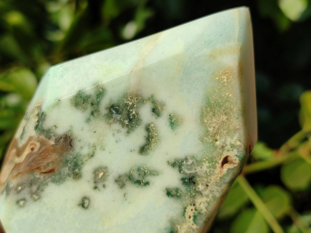 Polished Blue Smithsonite Aragonite Point x 2 From Congo - Toprock Gemstones and Minerals 