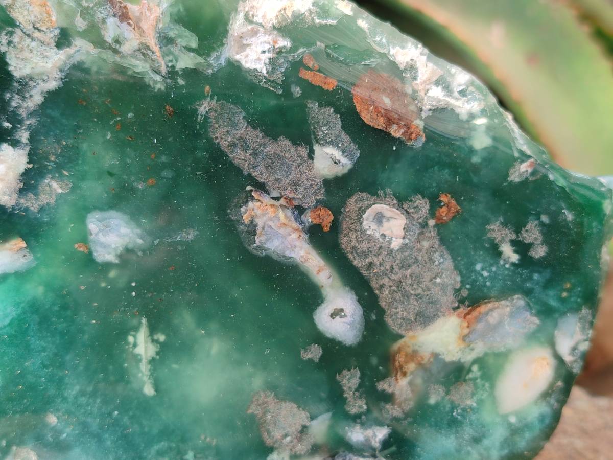 Polished On One Side Emerald Mtorolite Plates x 2 From Mutorashanga, Zimbabwe - Toprock Gemstones and Minerals 