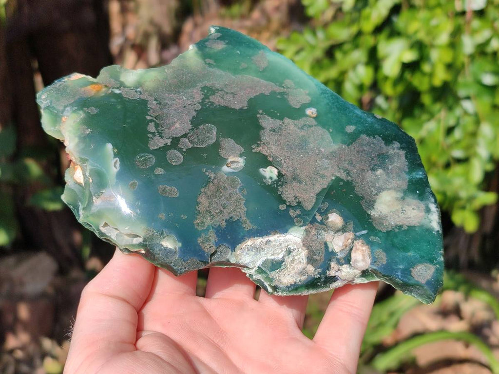 Polished On One Side Emerald Mtorolite Plates x 2 From Mutorashanga, Zimbabwe - Toprock Gemstones and Minerals 