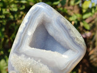 Polished Blue Lace Agate Standing Free Form x 1 From Nsanje, Malawi