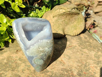 Polished Blue Lace Agate Standing Free Form x 1 From Nsanje, Malawi