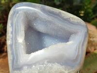 Polished Blue Lace Agate Standing Free Form x 1 From Nsanje, Malawi