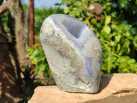 Polished Blue Lace Agate Standing Free Form x 1 From Nsanje, Malawi