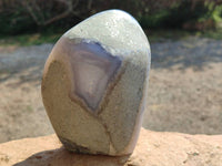 Polished Blue Lace Agate Standing Free Form x 1 From Nsanje, Malawi