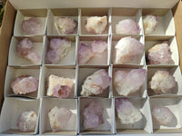 Natural Amethyst Spirit Quartz Clusters x 20 From Boekenhouthoek, South Africa