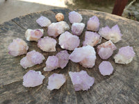Natural Amethyst Spirit Quartz Clusters x 20 From Boekenhouthoek, South Africa