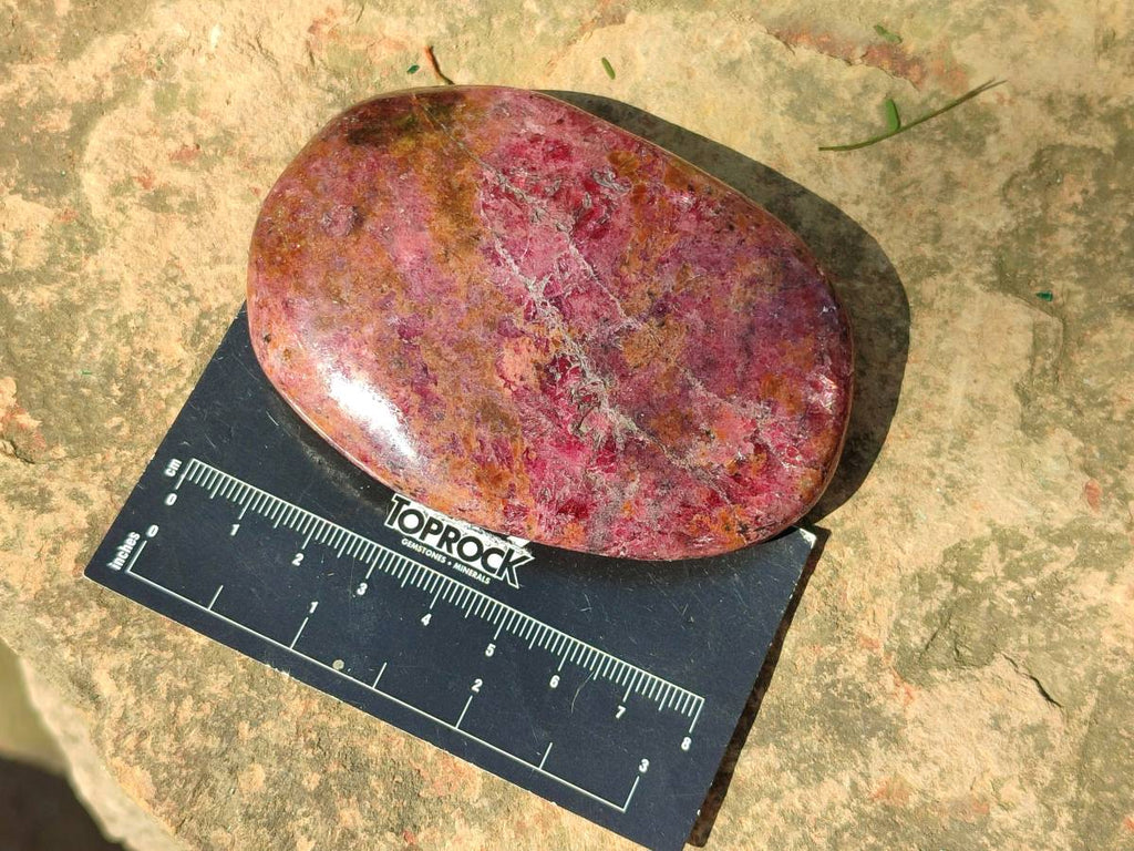 Polished Rhodonite Free Form x 1 Standing Free Form x 4 From Rhusinga, Zimbabwe - Toprock Gemstones and Minerals 