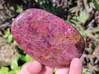 Polished Rhodonite Free Form x 1 Standing Free Form x 4 From Rhusinga, Zimbabwe